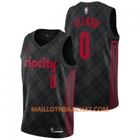 Maillot NBA Portland Trail Blazers Damien Lillard 0 Nike City Edition Swingman - Homme